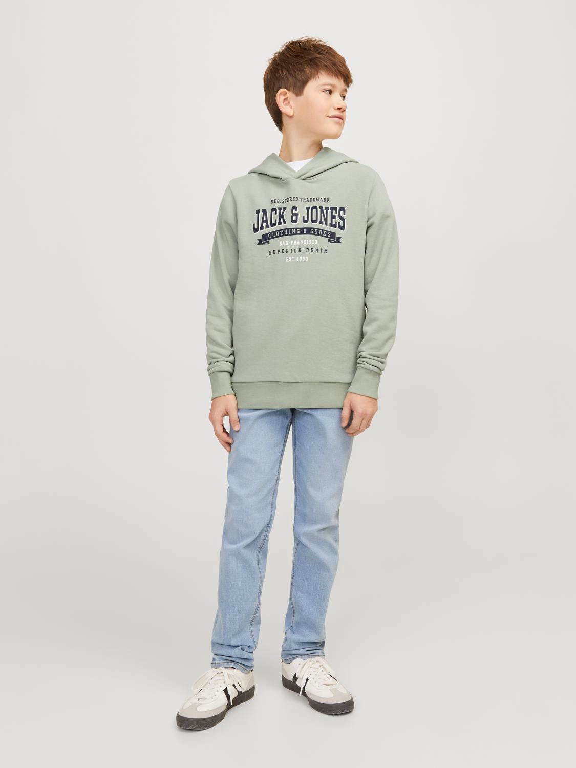 Jack & Jones Gedruckt Kapuzenpullover Mini -Desert Sage - 12257309