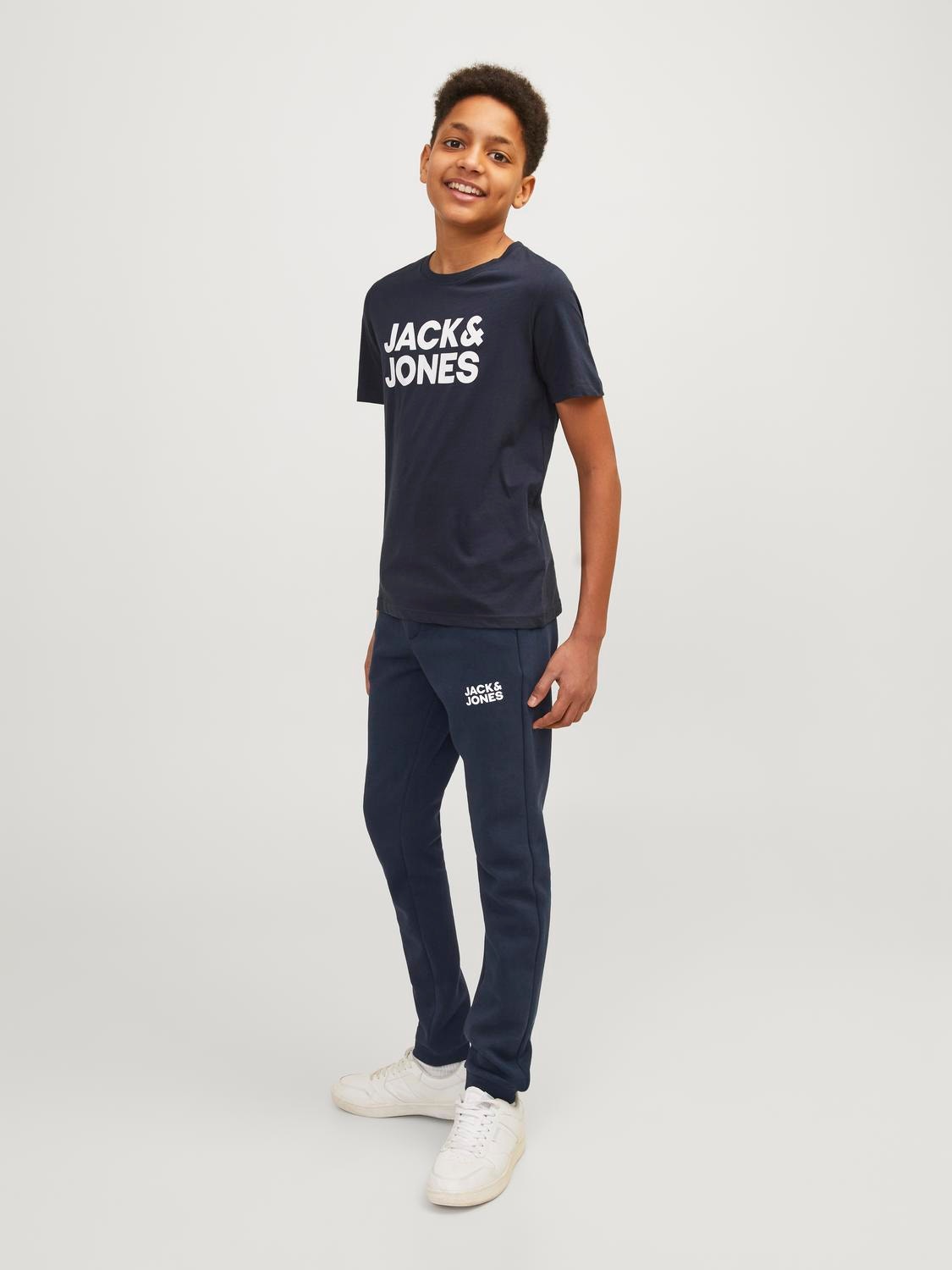 Jack & Jones Minipituinen Slim Fit Collegehousut -Navy Blazer - 12257312