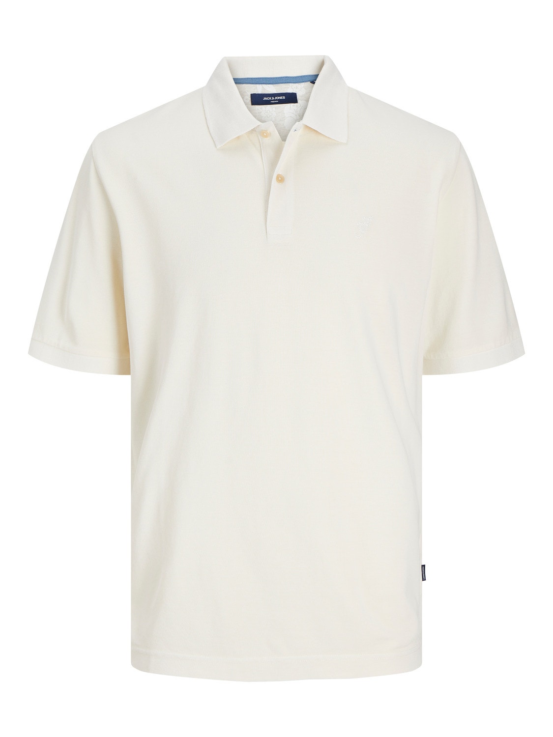 Jack & Jones Bez vzoru Polo límec Tričko -Cloud Dancer - 12257315