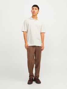 Jack & Jones Bez vzoru Polo límec Tričko -Cloud Dancer - 12257315