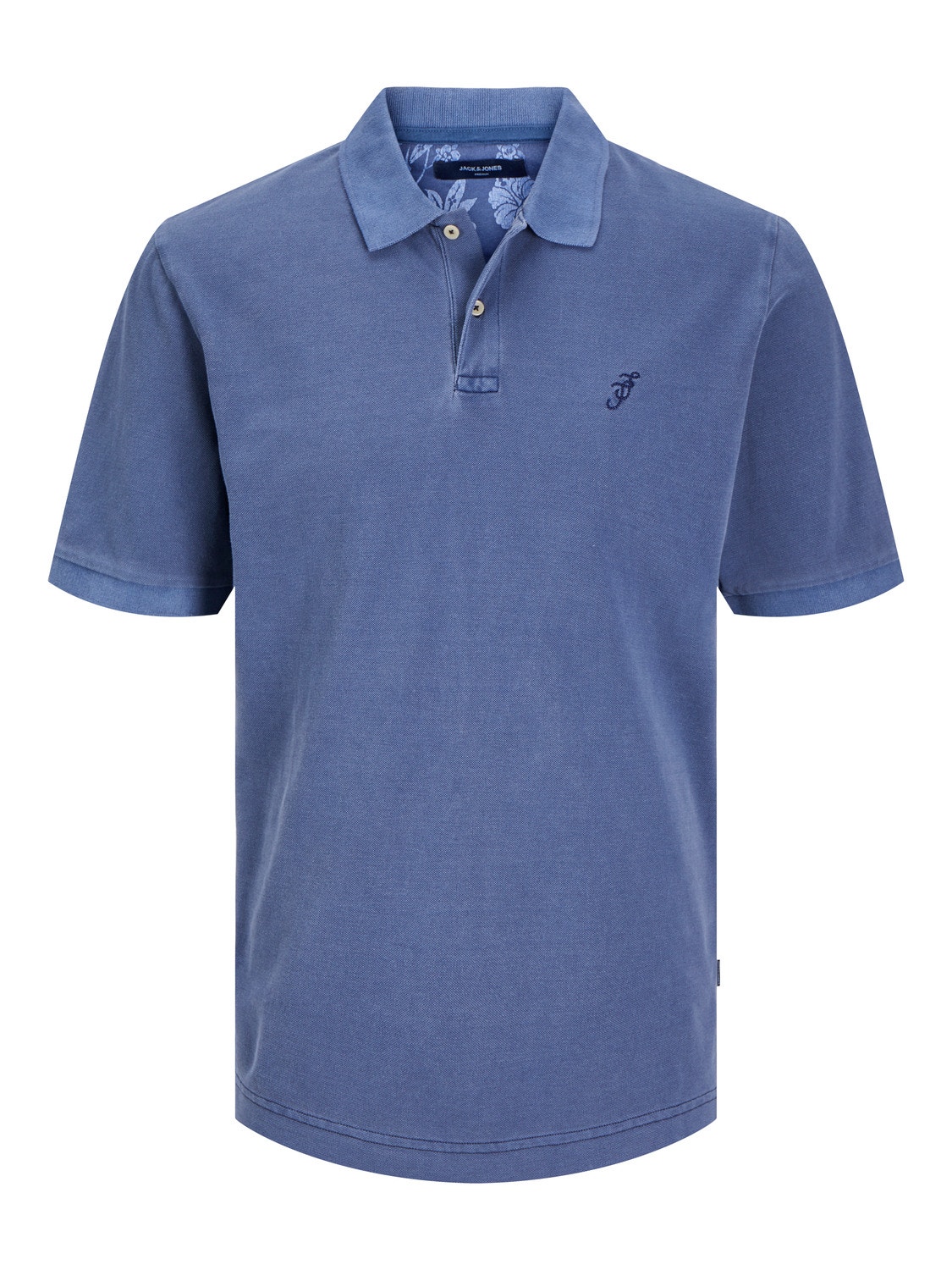 Jack & Jones Bez vzoru Polo límec Tričko -Maritime Blue - 12257315