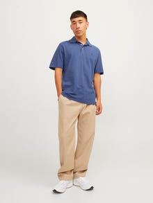 Jack & Jones Bez vzoru Polo límec Tričko -Maritime Blue - 12257315