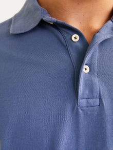 Jack & Jones Enfärgat Polo T-shirt -Maritime Blue - 12257315