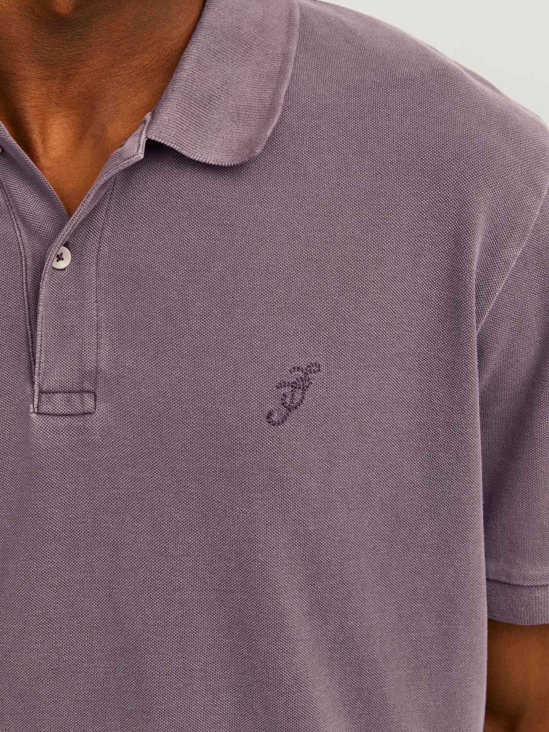 Jack & Jones T-shirt Uni Polo -Plum Perfect - 12257315