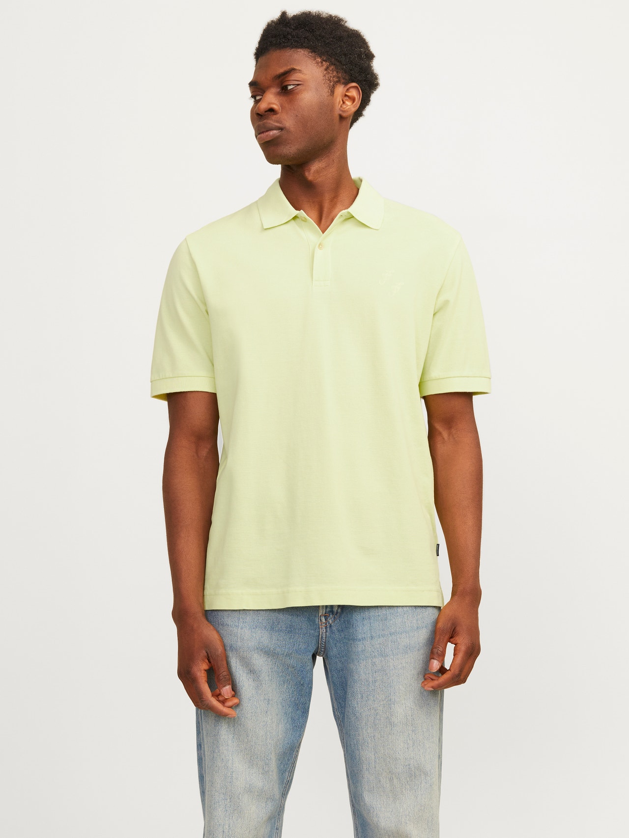 Jack & Jones Effen Polo T-shirt -Pale Lime Yellow - 12257315