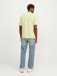 Jack & Jones Ensfarvet Skjortekrave Polo -Pale Lime Yellow - 12257315