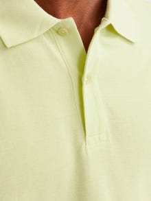 Jack & Jones Ensfarvet Skjortekrave Polo -Pale Lime Yellow - 12257315