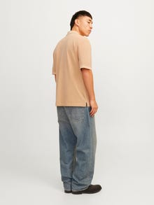 Jack & Jones Bez vzoru Polo límec Tričko -Sand - 12257315