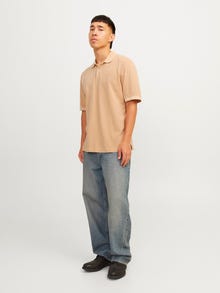 Jack & Jones Yksivärinen Polo T-paita -Sand - 12257315