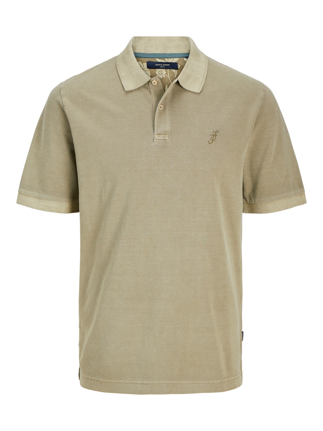 Jack & Jones Ensfarvet Polo T-shirt -Aloe - 12257315