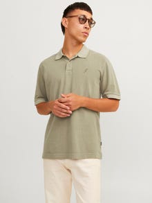 Jack & Jones Bez vzoru Polo límec Tričko -Aloe - 12257315