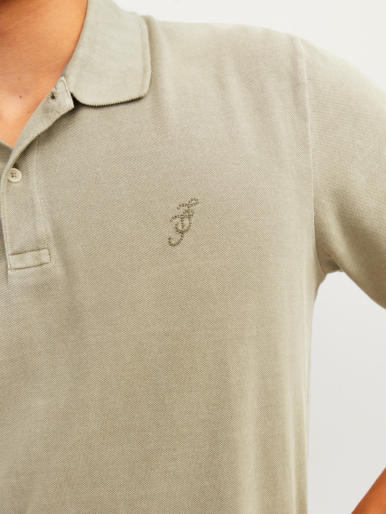 Jack & Jones Einfarbig Polo T-shirt -Aloe - 12257315