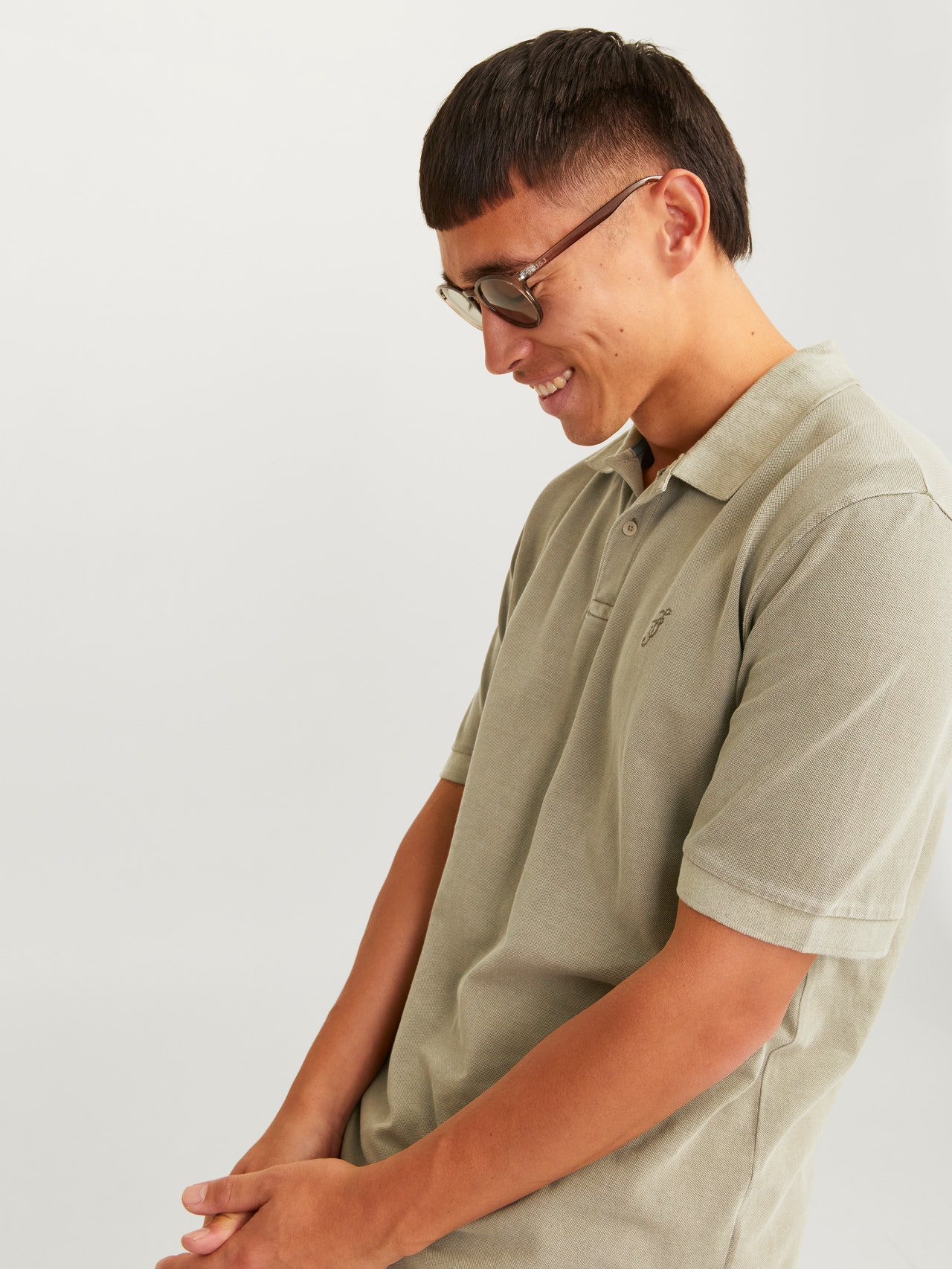 Jack & Jones Ühevärviline Polo T-särk -Aloe - 12257315