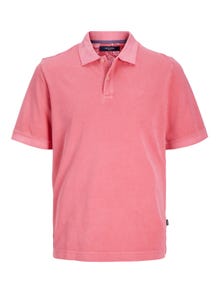 Jack & Jones Enfärgat Polo T-shirt -Rapture Rose - 12257315