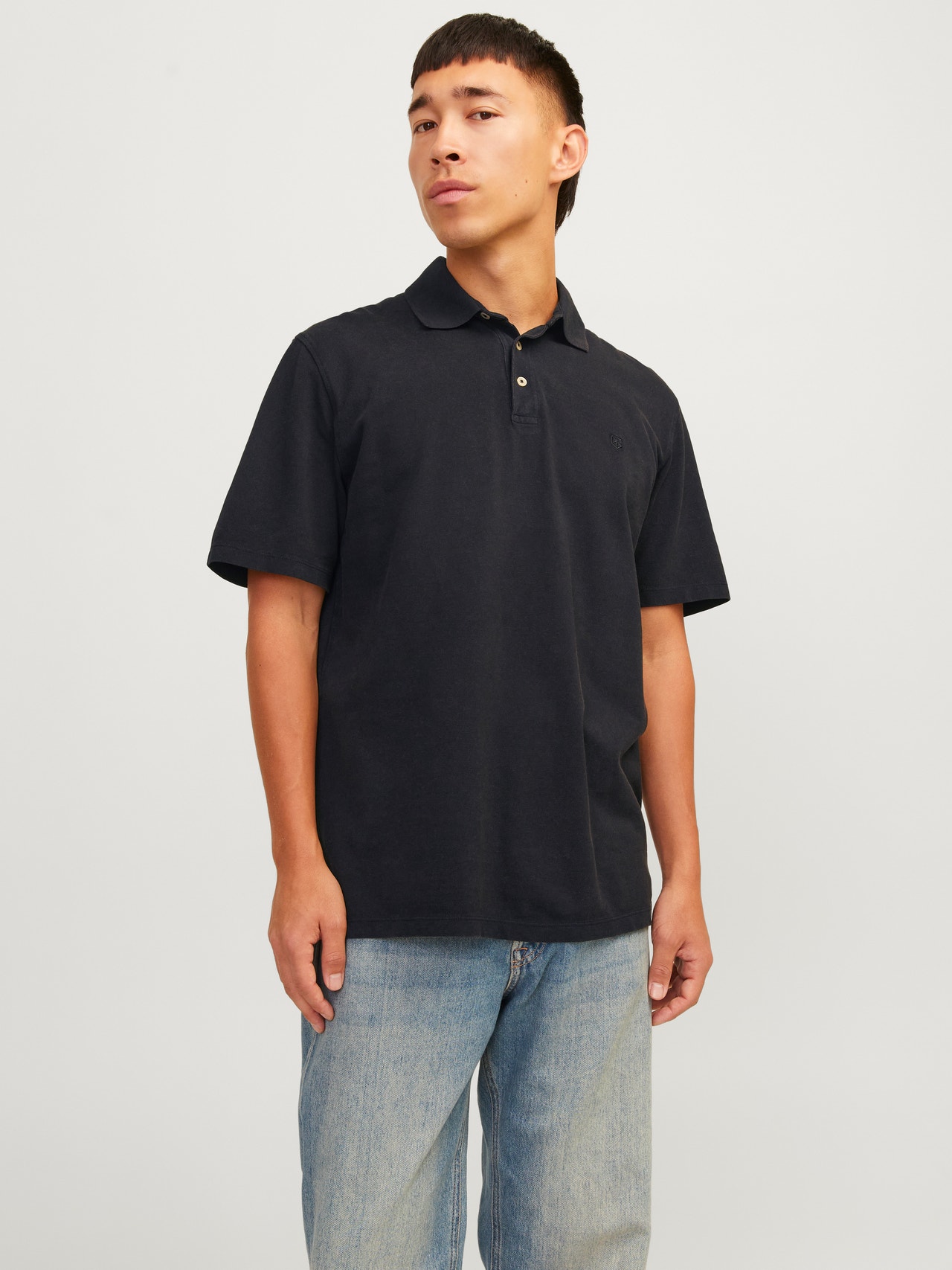 Jack & Jones Yksivärinen Polo T-shirt -Black - 12257315