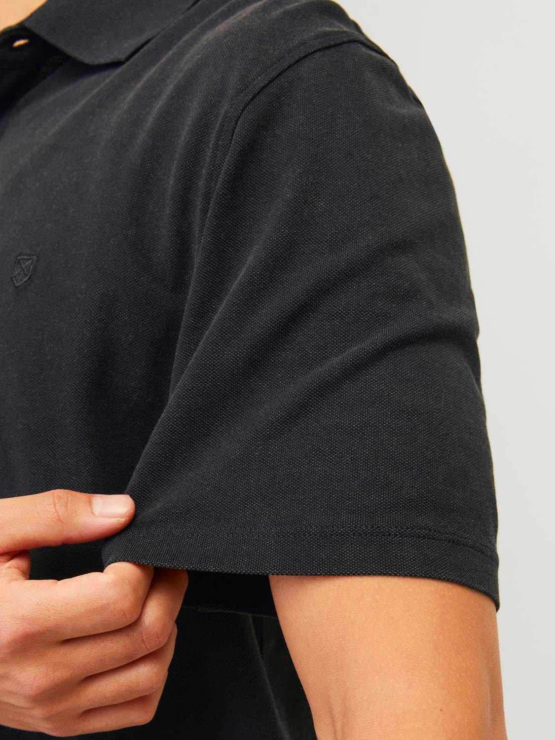 Jack & Jones Vienspalvis Polo kaklas Marškinėliai -Black - 12257315