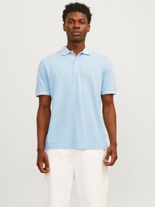 Jack & Jones Bez vzoru Polo límec Tričko -Cerulean - 12257315