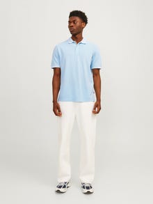 Jack & Jones Plain Polo T-shirt -Cerulean - 12257315