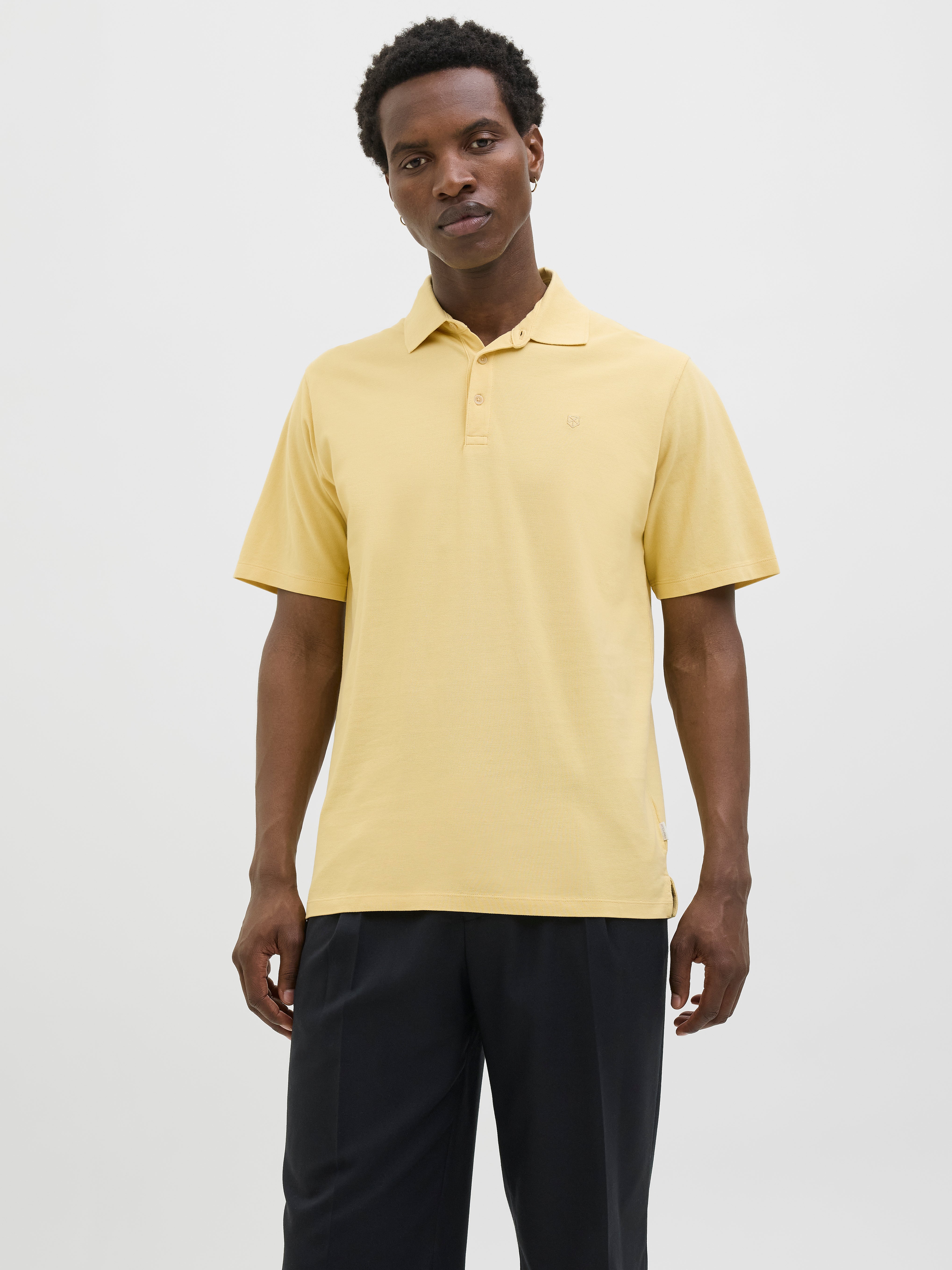 Einfarbig Poloshirt