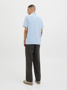 Jack & Jones Gładka Kołnierz koszulowy Koszula polo -Chambray Blue - 12257315