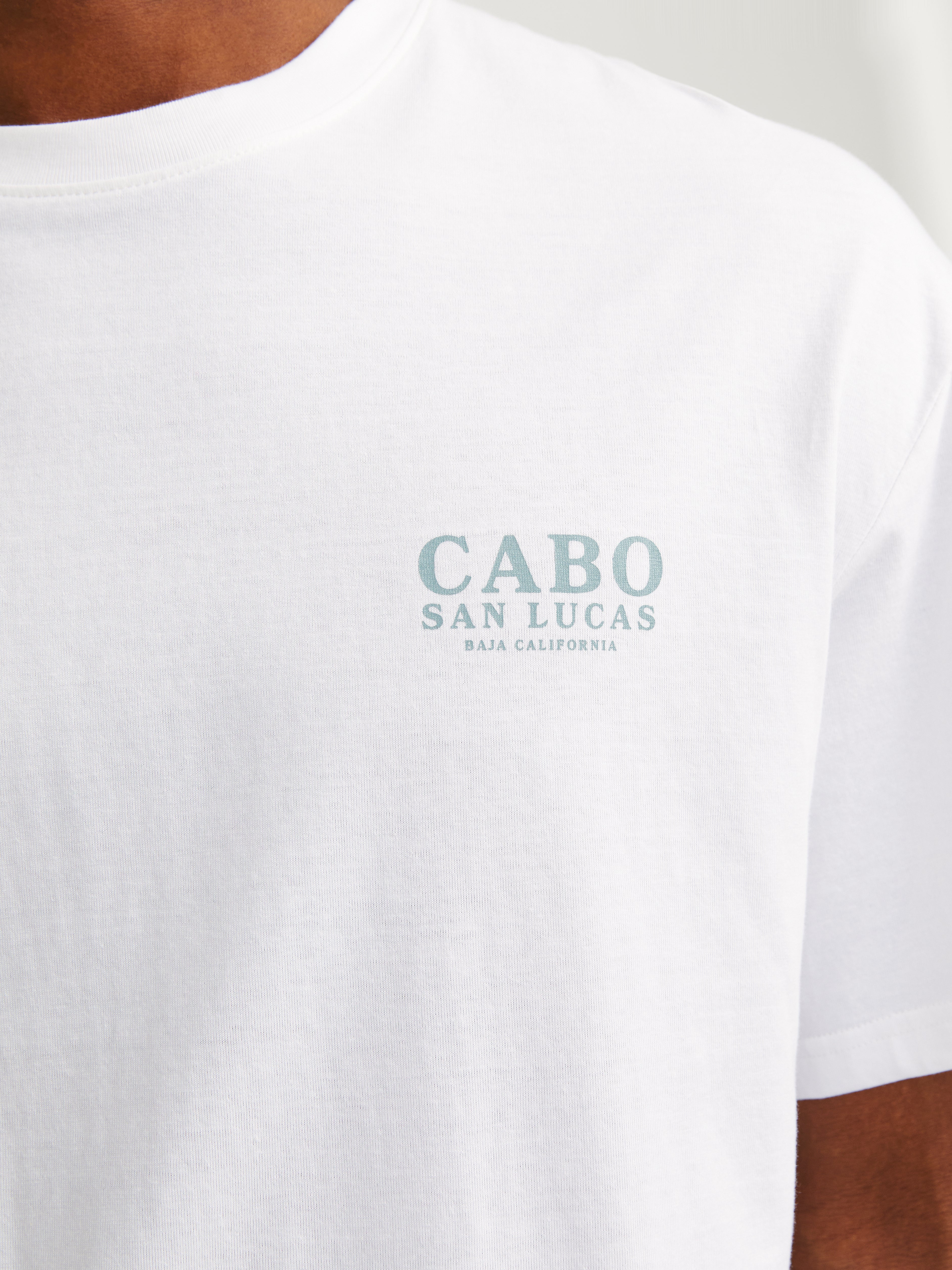 Jack & Jones Bez vzoru Kruhový výstřih Tričko -Bright White - 12257353