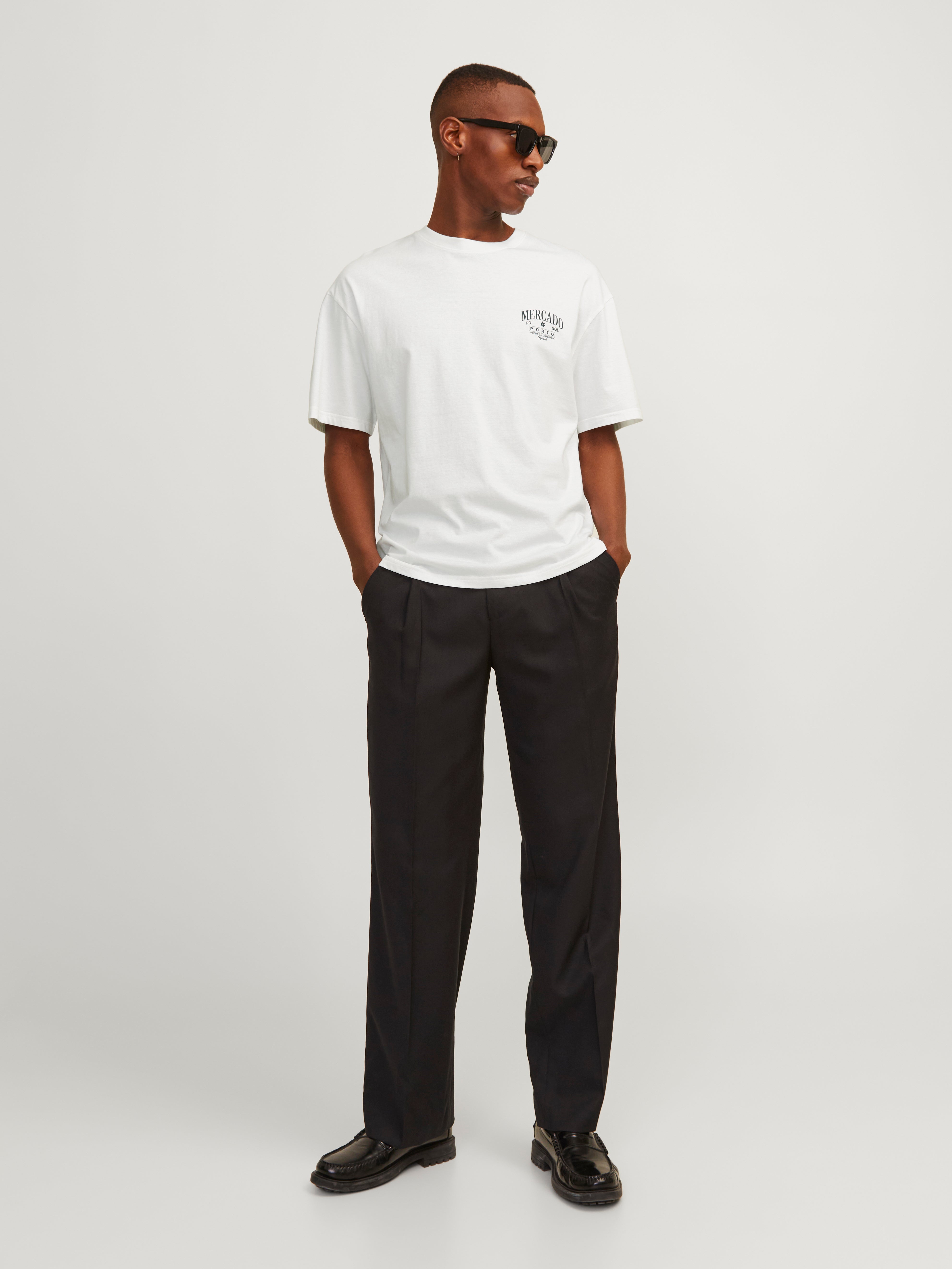 Vienspalvis Apskritas kaklas Marškinėliai