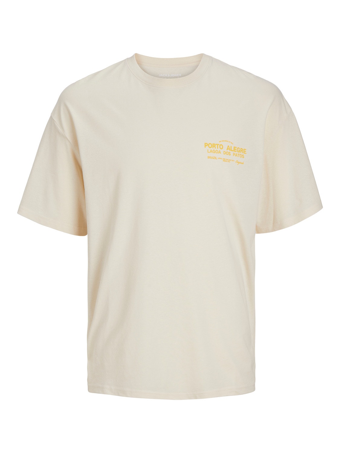 Jack & Jones Plain Crew neck T-shirt -Buttercream - 12257353