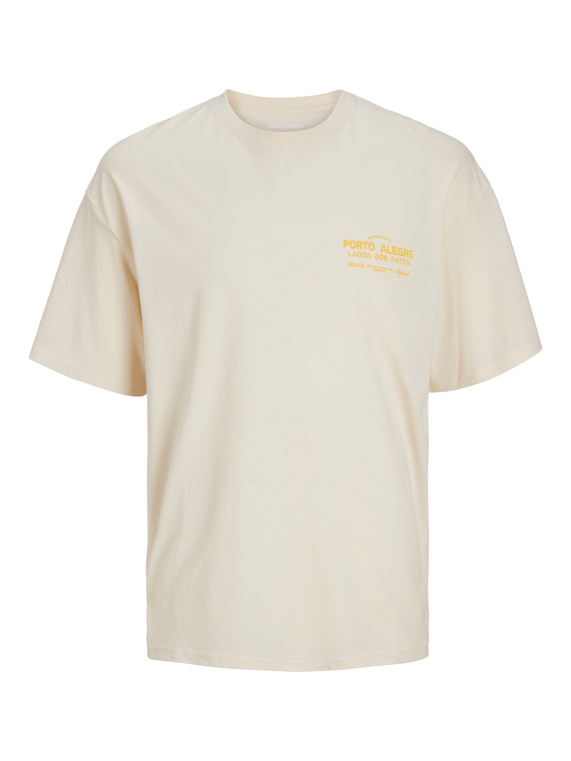 Jack & Jones Plain Crew neck T-shirt -Buttercream - 12257353