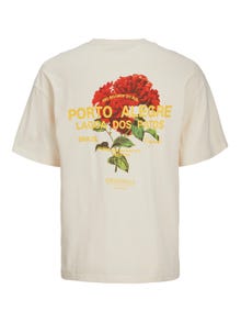 Jack & Jones Gładki Okrągły dekolt T-shirt -Buttercream - 12257353