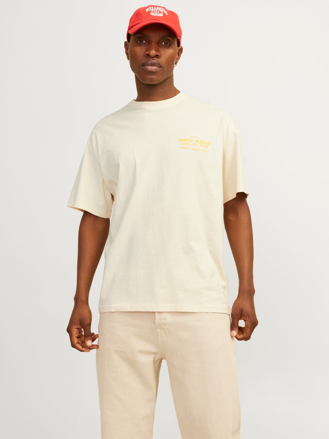 Jack & Jones Gładki Okrągły dekolt T-shirt - 12257353