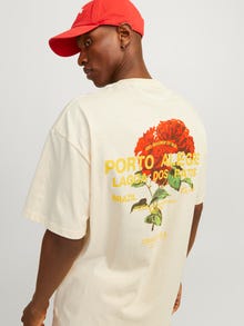 Jack & Jones Effen Ronde hals T-shirts -Buttercream - 12257353