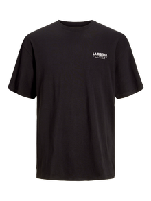 Jack & Jones Ensfarvet Crew neck T-shirt -Black - 12257353
