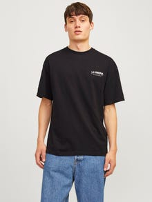 Jack & Jones T-shirt Uni Col rond -Black - 12257353
