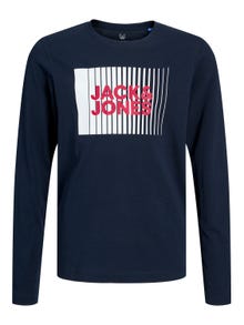 Jack & Jones Spausdintas raštas Marškinėliai Mini -Navy Blazer - 12257361