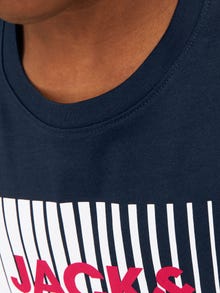 Jack & Jones Gedrukt T-shirt Mini -Navy Blazer - 12257361