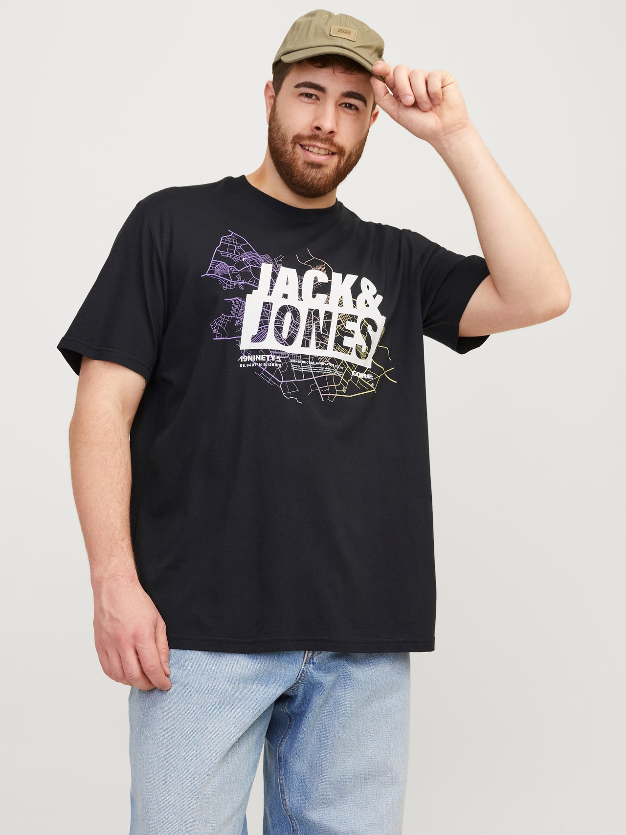 Jack & Jones Plus Size T-shirt Imprimé -Black - 12257364