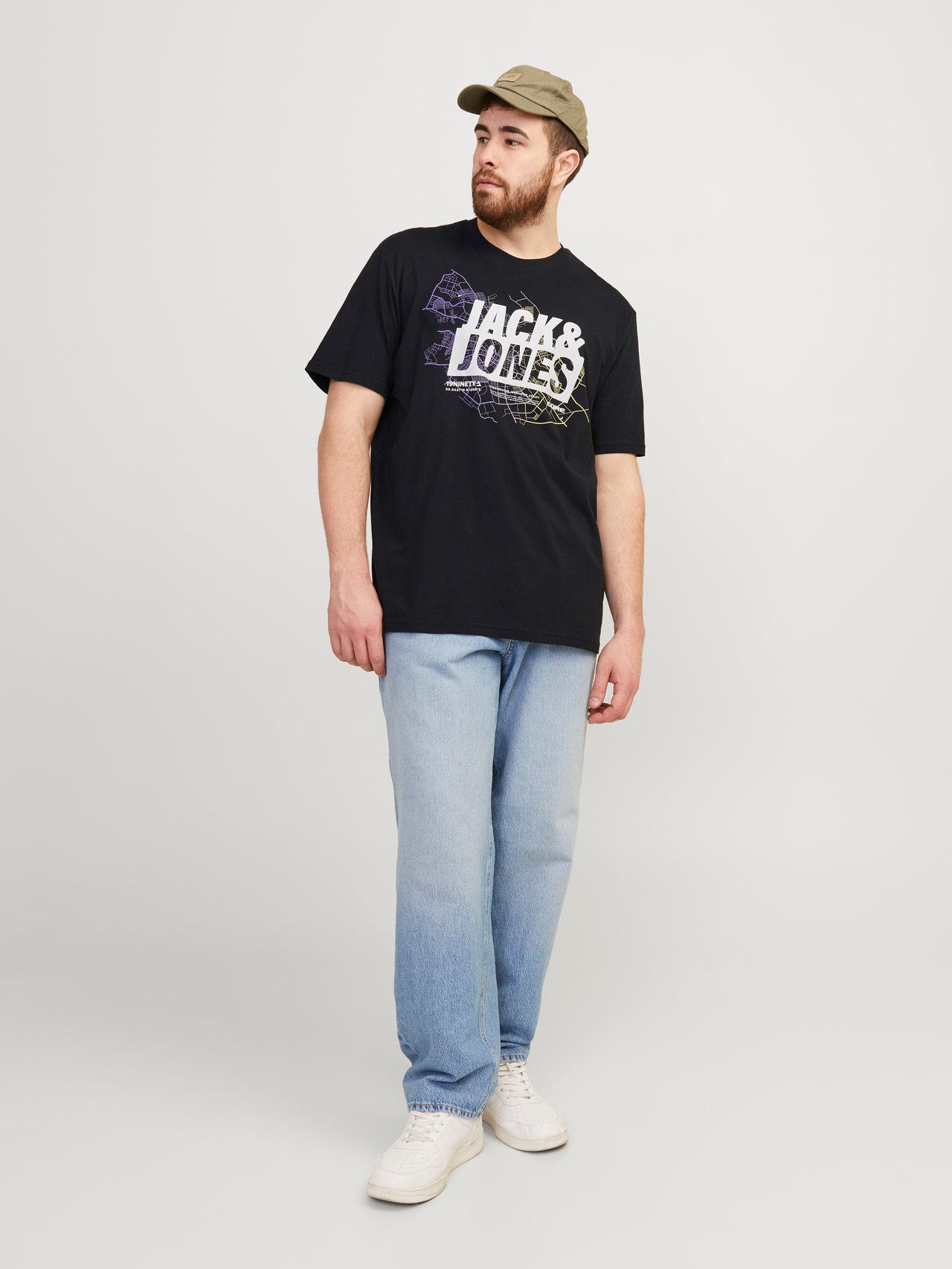 Jack & Jones Plus Size T-shirt Imprimé -Black - 12257364