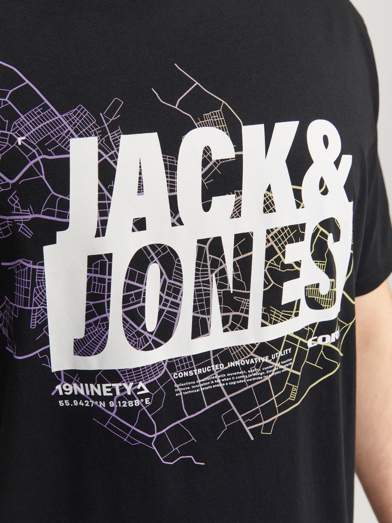 Jack & Jones Plus Size Printed T-shirt -Black - 12257364