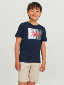 Jack & Jones Gedrukt T-shirt Mini -Navy Blazer - 12257365