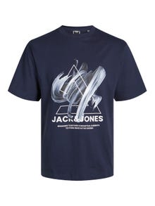 Jack & Jones Plusz Nyomott mintás Trikó -Navy Blazer - 12257370