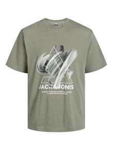 Jack & Jones Plus Size Gedrukt T-shirt -Agave Green - 12257370
