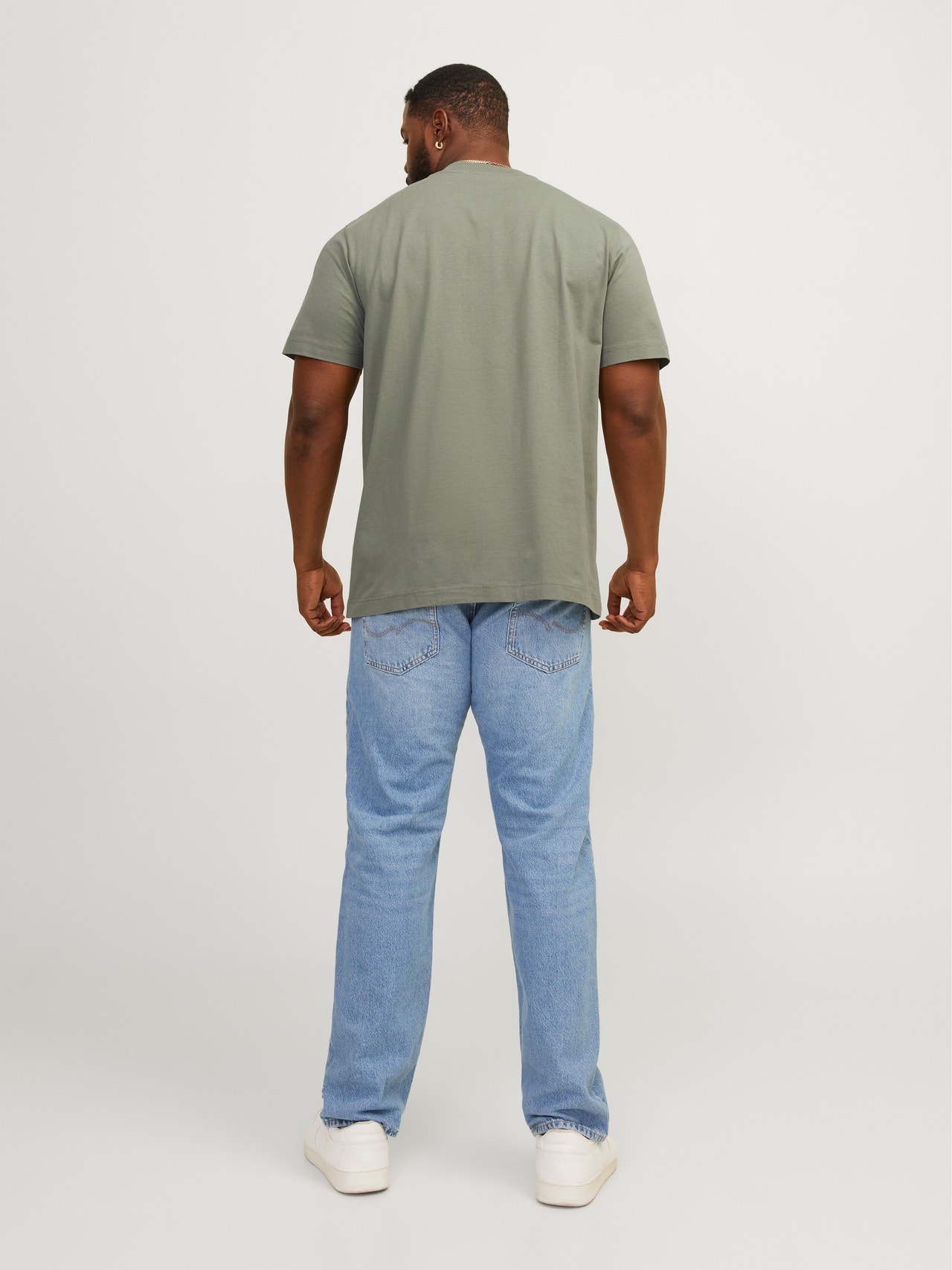 Jack & Jones Plus Size Spausdintas raštas Marškinėliai -Agave Green - 12257370