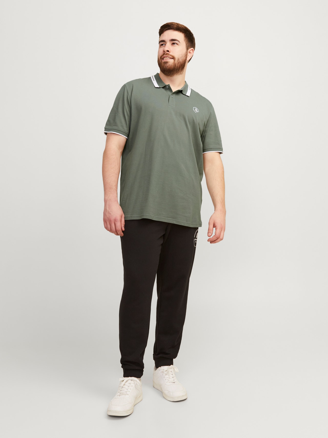 Jack & Jones Plus Size T-shirt Liso -Agave Green - 12257374