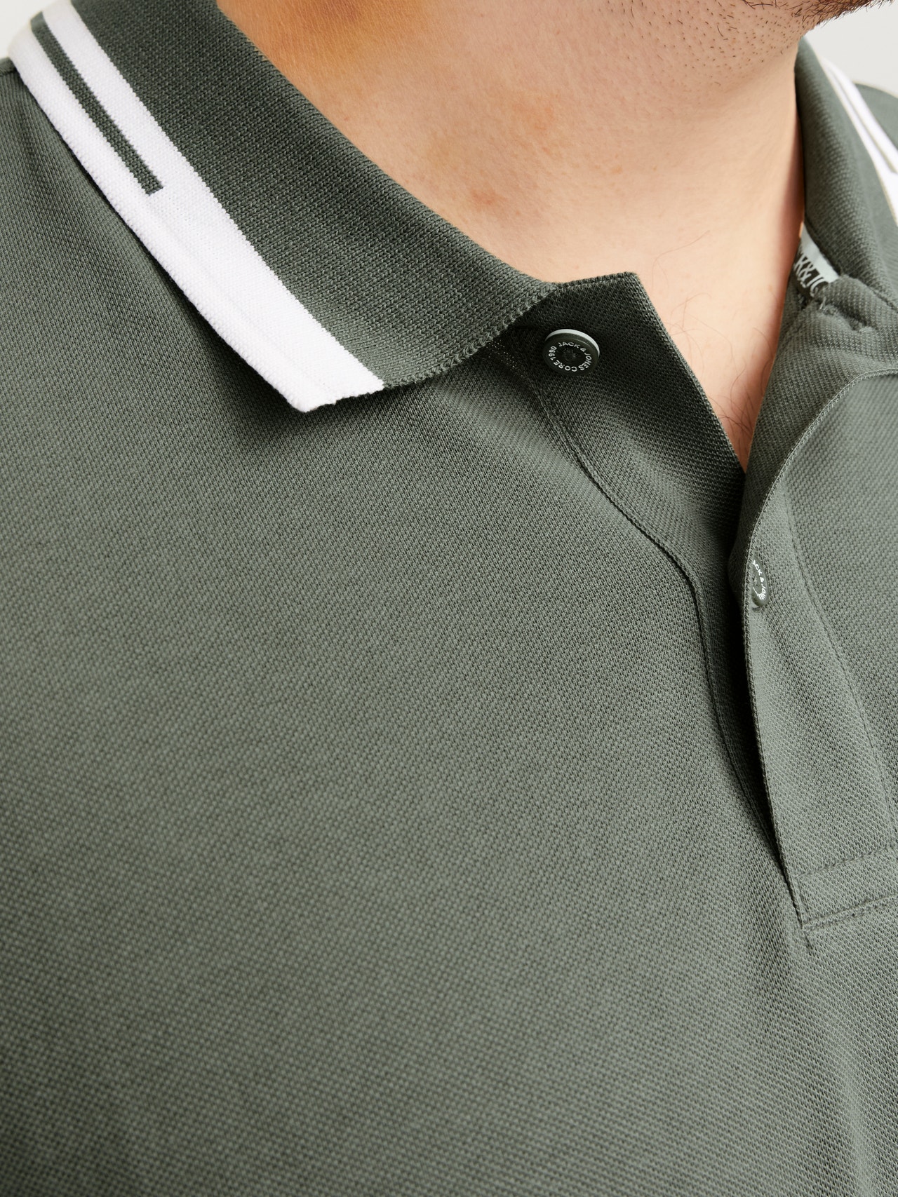 Jack & Jones Plus Size Vanlig T-skjorte -Agave Green - 12257374