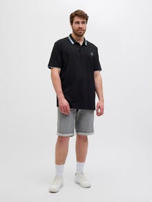Jack & Jones Plus Size Ensfarvet T-shirt -Black - 12257374