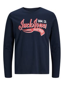 Jack & Jones Bedrukt T-shirt Mini -Navy Blazer - 12257376