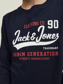 Jack & Jones Gedrukt T-shirt Mini -Navy Blazer - 12257376