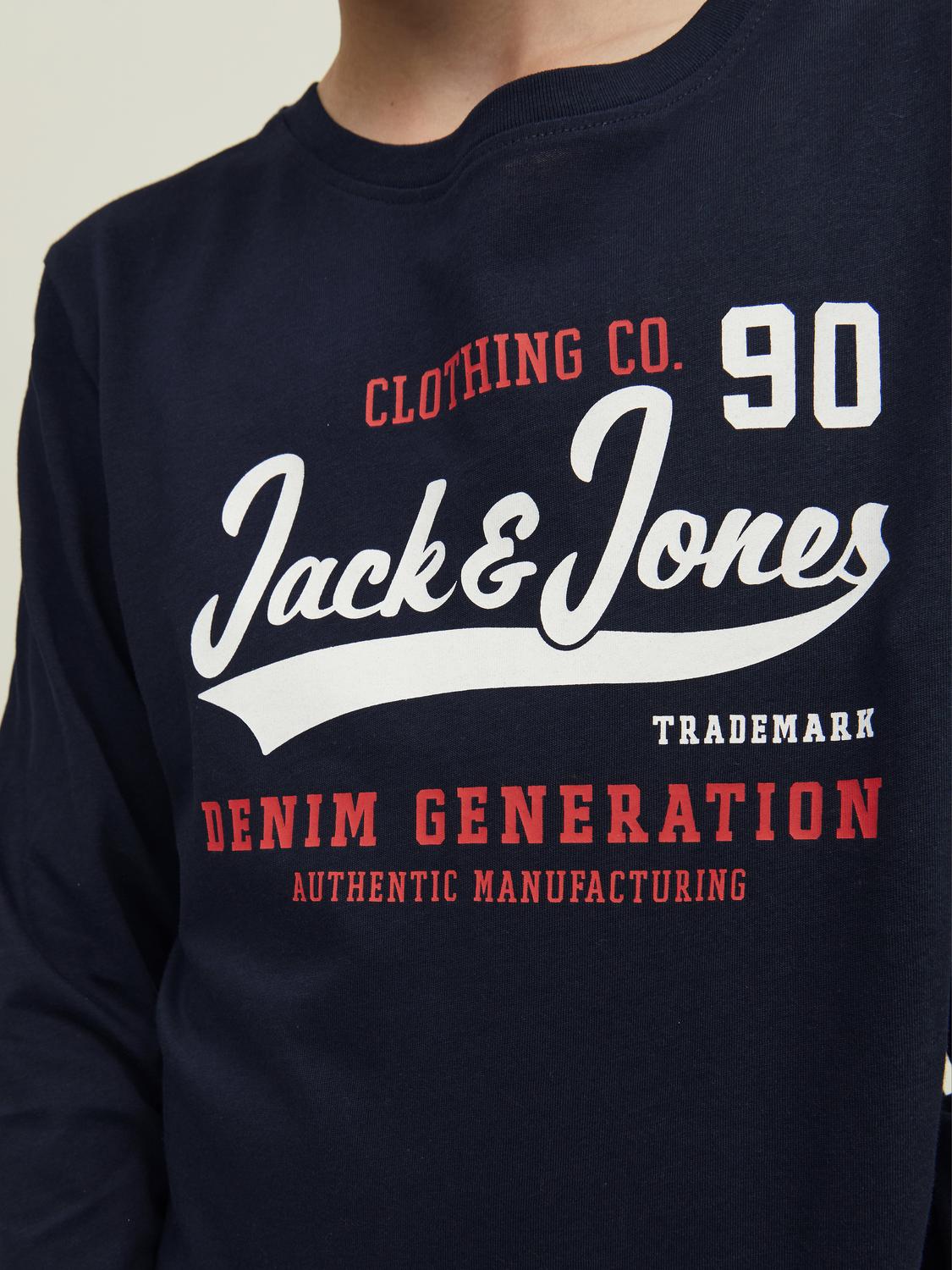 Jack & Jones Spausdintas raštas Marškinėliai Mini -Navy Blazer - 12257376