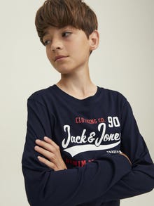 Jack & Jones Gedrukt T-shirt Mini -Navy Blazer - 12257376