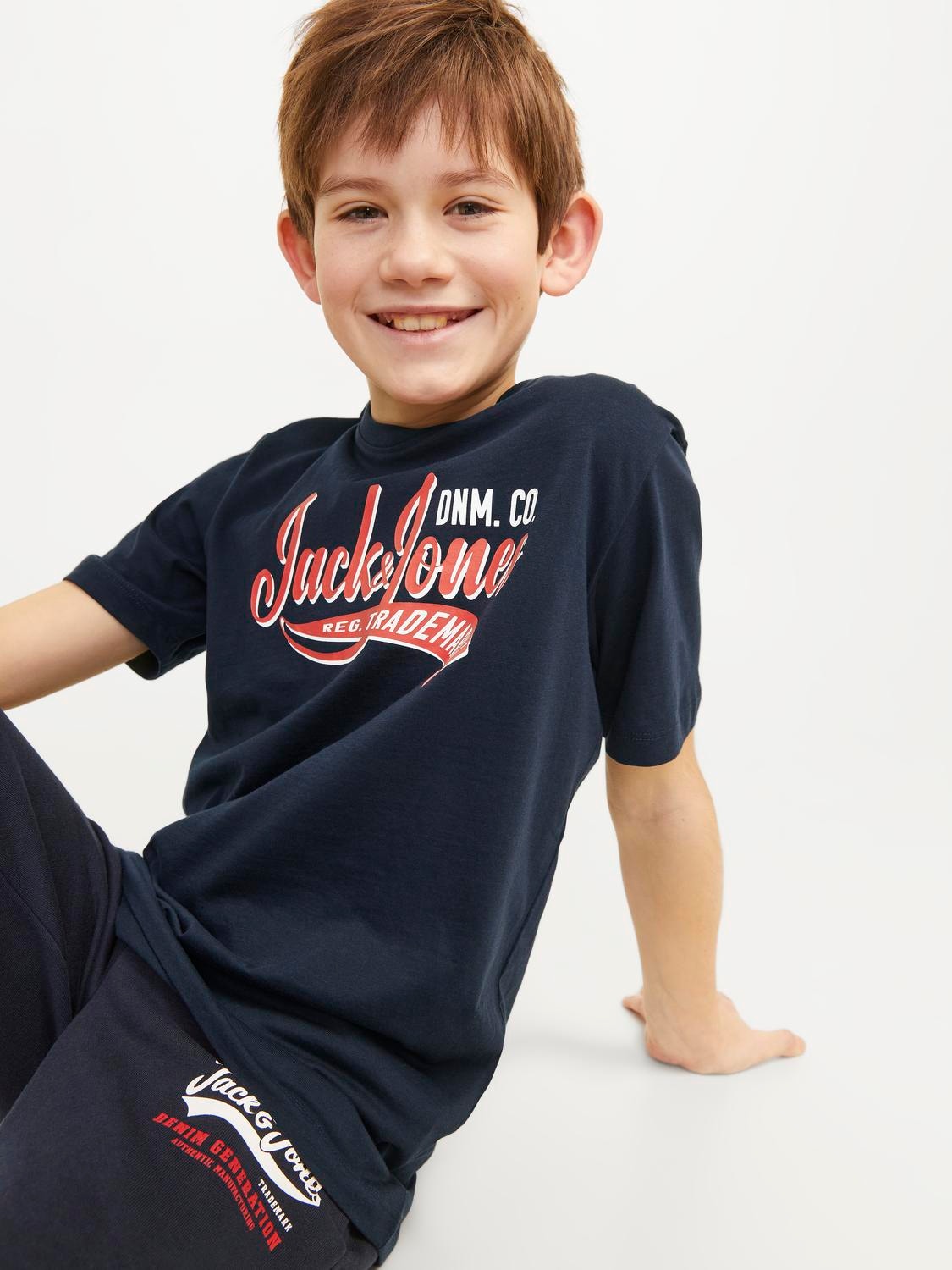 Jack & Jones Bedrukt T-shirt Mini -Navy Blazer - 12257379